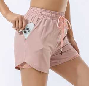 <b>Men's</b> Mid Waist Solid <b>Pink</b> 100% Cotton Anti-Wrinkle Ripped Casual Elastic Waist <b>Shorts</b> with Pockets - Product Image 4