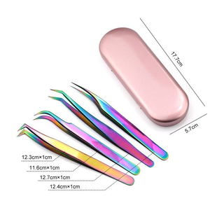 Pince à épiler antistatique pour cils, pointe précise, en acier inoxydable, outil de beauté professionnel, applicateur pour extension de cils en salon - Product Image 3
