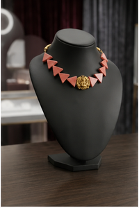 Collar de Metal Geométrico Plateado con Colgante de León en Tono Dorado, Estilo Antiguo, Regalo para Bodas y Fiestas, Joyería de Moda - Product Image 2