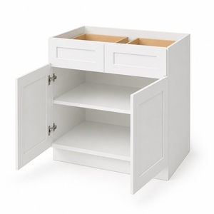 Gabinete de Cocina de 39 Pulgadas, Color Blanco, Estilo Shaker, 2 Cajones, RTA, Marca Privada, Venta al Por Mayor, Fábrica en Vietnam - Product Image 3