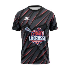 เสื้อทีมวอร์มอัพผ้าระบายอากาศเย็นสบาย แห้งเร็ว 100% โพลีเอสเตอร์ พิมพ์ลายแบบซับลิเมชั่น สำหรับกีฬาลาครอส ขายส่งแบบ OEM - Product Image 1