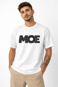 Camisetas de hombre 2026 Verano Nueva Tendencia Marca de Moda Camiseta Casual Holgada de Algodón de Media Manga Blanca con Tejido de Punto de 240 Gramos OEM - Product Image 2