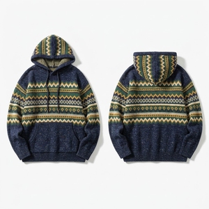 Sweat-shirt à capuche personnalisé en coton molletonné épais, imperméable et écologique, avec poches, pour homme, idéal pour l'hiver - Product Image 4