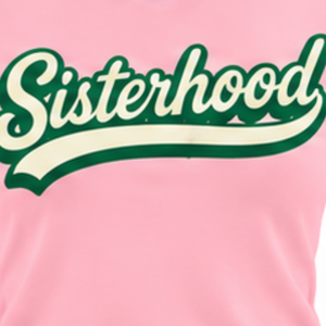   Camiseta gráfica Sisterhood Pink Ladies de manga corta con cuello redondo y diseño de letras Sisterhood, camiseta informal inspirada en la hermandad para el verano - Product Image 5