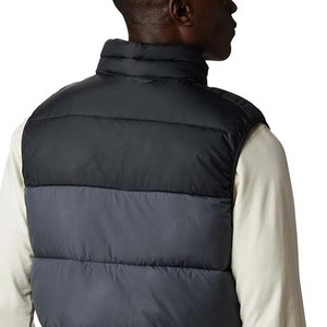 Gilet d'hiver de haute qualité, chaud et confortable, résistant au froid, col montant, gilet brodé, couleur contrastée, polyester - Product Image 6
