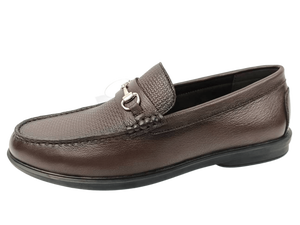 Mocasines de Cuero Genuino Marrón para Hombre, Punta Redonda, Sin Cordones, Suela de Goma Acolchada, para Oficina, Carrera, Todas las Temporadas - Product Image 3