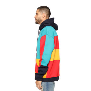 Sudaderas con Capucha de Moda Urbana al por Mayor, Personalizables con Bloques de Color y Patrones, para Hombre, Corte Holgado Informal, Sudaderas de Forro Polar - Product Image 3