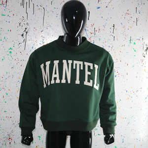 Sudadera Verde de Cuello Redondo MANTEL, Corte Regular, 100% Algodón Felpa, Unisex, Informal, con Estampado de Letras en la Parte Delantera, CLUSH SPORTS - Product Image 3