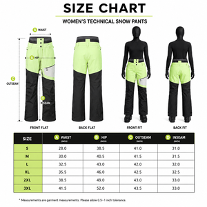 Pantalon de snowboard imperméable haute performance, coupe-vent, isolé, pour sports d'hiver en extérieur, taille haute, respirant - Product Image 6
