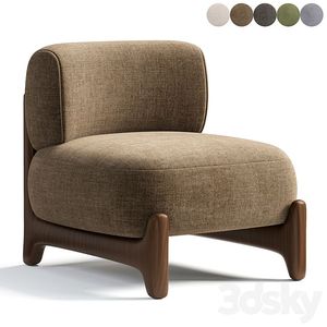 Elegante Sillón Tapizado con Respaldo Curvo para el Hogar, Hoteles y Muebles de Sala de Estar - Product Image 1