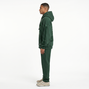 Sweat à capuche oversize en molleton de coton 280 g/m² avec patch en chenille, fermeture éclair intégrale, coupe ample, streetwear premium, XS, fabricant OEM - Product Image 3