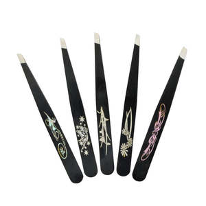 Pinzas de Cejas Inclinadas de Acero Inoxidable de Alta Calidad Profesional al por Mayor, con Puntas Rectas Reutilizables ANAAIF - Product Image 6