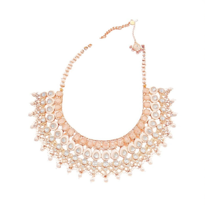 Juego de Collar Fino Jewelemarket 10575546RD con Piedras Kundan, Perlas y Cuentas - Product Image 3
