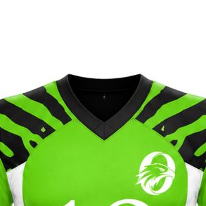เสื้อเจอร์ซีย์อเมริกันฟุตบอลสีเขียวดำแขนสั้น น้ำหนักเบา สวมใส่สบาย เหมาะสำหรับการฝึกซ้อมและการแข่งขัน - Product Image 3