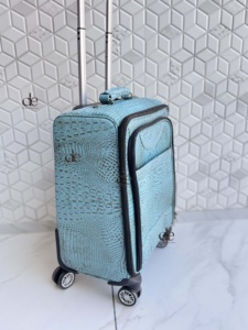 New Designer Luggage Bags Multi Uses Handmade Trolley Bag Carving Leather Unisex Big Size Multi Uses <b>Suitcase</b> Hair on Hide - Product Image 2