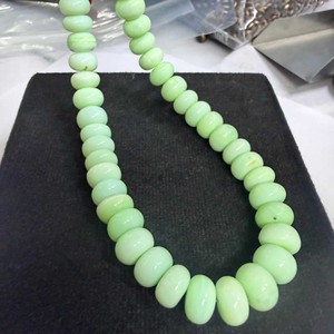 Perles rondes lisses Paloma Green 10x12 mm 8 pouces, fabrication de bijoux naturels, collier, Jaipurgemshouse, certifié CMA Rajasthan - Product Image 3