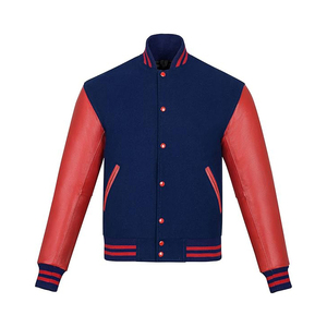 Satin <b>Lined</b> Bomber Jacket Men Wool Polyester Blend Smooth Interior Baseball College Luxury Finish Comfortable Spring Layer <b>Coat</b> - Product Image 2