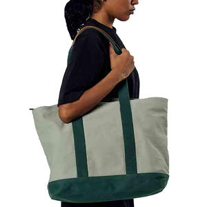 Sac à main en toile pour femme, sac messager avec fermeture éclair, personnalisable, durable, en coton, sac de courses réutilisable, sac de plage, sac de voyage, sac décontracté, mode écologique - Product Image 4