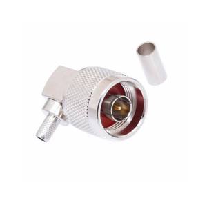 Conector RF Macho Tipo N de Ángulo Recto para Cable Coaxial, Impedancia de 50 Ohmios, Diseño de Montaje en Línea con Conexión por Crimpado - Product Image 6