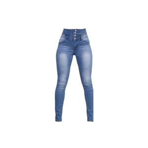 Pantalones vaqueros desgastados de verano 2020 para mujer, pantalones cortos de mezclilla con borlas rectos informales, de talla grande licra, cintura personalizada, bolsillo con botones, ajustados - Product Image 1