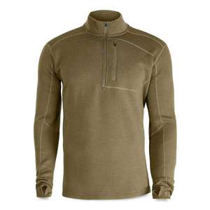 Men's Performance Camouflage Hunting Base Layer <b>Thermal</b> 1/4 Zip Breathable Camo Outdoor Fleece Underwear Long Sleeve Shirt <b>Top</b> - Product Image 5