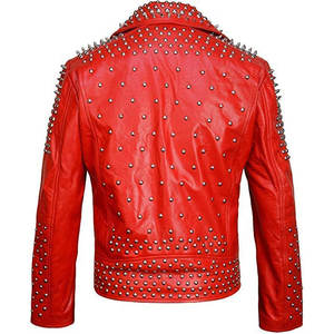 Chaqueta de Cuero de Diseño Personalizado OEM de Alta Calidad para Hombre con Remaches, con Instalaciones de Producción en Masa desde Pakistán - Product Image 4