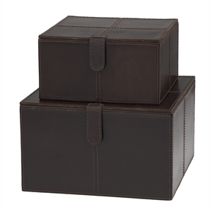 Boîte à souvenirs élégante en cuir végétalien, organiseur de bureau professionnel, étui avec fermeture magnétique, boîte de rangement pour bijoux et accessoires, vente en gros - Product Image 3