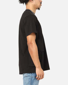 Camiseta Negra Personalizada de Alta Calidad para Hombre con Bolsillos Dobles con Solapa, Camiseta de Algodón con el Último Diseño, Hecha en Pakistán - Product Image 6