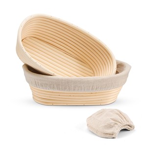 Pinewood Round Bread Basket with Linen Lining | Wholesale Proofing Basket - Product Image 2