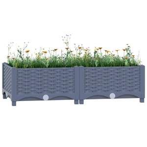 Medium Durable Blue Grey Polypropylene Raised <b>Bed</b> Grow <b>Bags</b> - Product Image 1