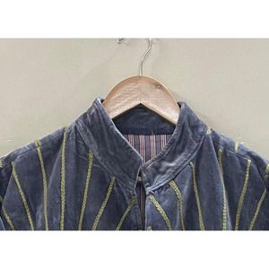 Veste en velours de coton Suzani brodée à la main pour femme, col mandarin, manches longues, automne-hiver, motif œil bohème, ouverte sur le devant - Product Image 5