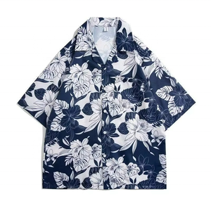 Camisa Holgada de Manga Corta con Diseño Floral Retro de Hong Kong, Estilo Vintage, para Hombre y Mujer, Estilo Hawaiano Tailandés, Estilo Ruffian - Product Image 2