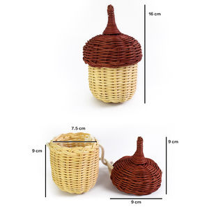 Ornement d'arbre de Noël en rotin tissé à la main décor de rotin naturel pour la maison festive et l'affichage de vacances au bureau Vietnam - Product Image 6