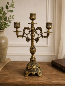 Elegant Fancy <b>Brass</b> Candelabra Home Decoration Durable Candle <b>Holder</b> At Best Price - Product Image 1
