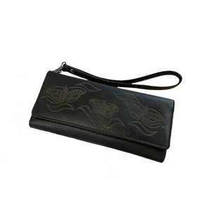 Cartera Larga de Cuero Genuino a la Moda, Múltiples Ranuras para Tarjetas, Cierre Seguro, Amplio Espacio de Almacenamiento, Opciones Personalizables para Uso Unisex - Product Image 4