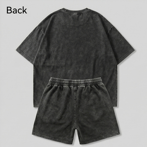 Fabricant de vêtements streetwear personnalisés, ensemble de t-shirts pour hommes en coton biologique respirant 220 GSM, tricot vintage pour jogging d'été - Product Image 3