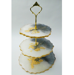 Wholesale New Arrival Attractive Three Tier Resin Display <b>Cake</b> Stand with <b>Cake</b> <b>Server</b> party Decoration Crafts - Product Image 5