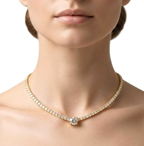 Collier de mariée minimaliste en or massif 10K 14K 18K avec diamant de laboratoire rond brillant couleur DEF clarté VS VVS - Product Image 6