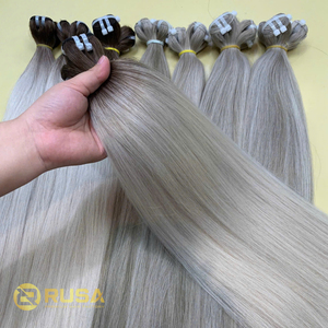 Extensiones de cabello humano vietnamita 100% al por mayor, tejidas a máquina, con textura y longitud de cabello personalizables de 10 a 34 pulgadas. - Product Image 3