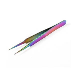 Pinzas para Extensión de Pestañas de Arcoíris Multicolores, Pinzas para Volumen de Pestañas, Pinzas de Acero Inoxidable de Alta Precisión, Herramientas de Maquillaje de Belleza - Product Image 4