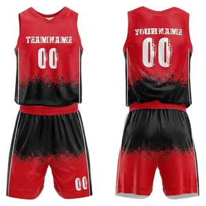 Ensemble de maillots de basket-ball unisexes pour équipe de club, maillot et short en mesh respirant en polyester, personnalisable. - Product Image 1