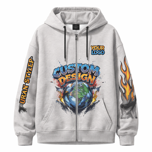 Custom Logo Full <b>Zip</b> Hoodie OEM Manufacturer for Bulk Orders - Wholesale Supplier - Product Image 1