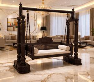 Ensemble de balançoires Jhula en teck moderne de couleur personnalisée de qualité supérieure pour une utilisation à la maison et en extérieur, taille et design personnalisables - Product Image 4