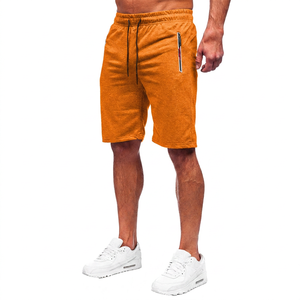 Pantalones Cortos Bermuda para Hombre, Color Gris Sólido, con Bolsillos con Cremallera, Cintura con Cordón, Estilo Deportivo Casual, Transpirables y Ligeros - Product Image 3