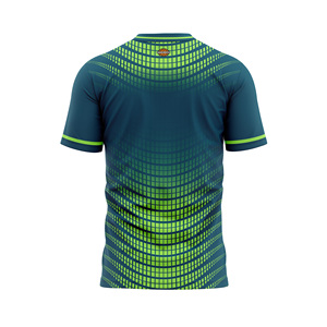 เสื้อกีฬา MADE4MATCH แบบสั่งทำพิเศษสำหรับผู้ชาย สีเขียวไล่เฉด พิมพ์ลายแบบ Sublimation ระบายอากาศได้ดี ป้องกันแบคทีเรีย แขนสั้น คอกลม - Product Image 2
