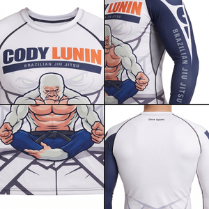 Camisetas de Gimnasio con Cuello Redondo para Hombre, Logotipo Personalizado, Sublimación, Diseño de Rashguard para MMA, BJJ y Surf - Product Image 5