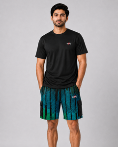 Shorts décontractés pour hommes en toile avec cordon de serrage, sublimation, tissu respirant, coutures durables et design longue durée pour un usage quotidien - Product Image 1
