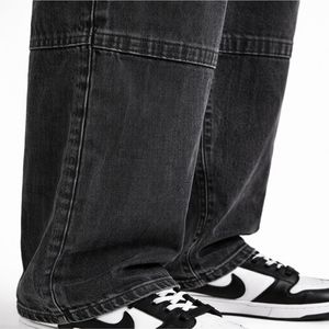 Pantalones Vaqueros Anchos Negros para Hombre, Estilo Cargo, con Múltiples Bolsillos, Corte Holgado, Moda Urbana Informal, Etiqueta Personalizada - Product Image 6