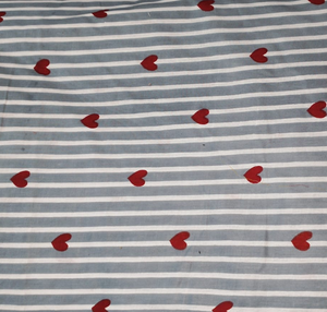 Fabric Pink Striped Poplin Fabric With <b>Red</b> Hearts Breathable Cotton For Baby Bedding Home Textile - Product Image 4