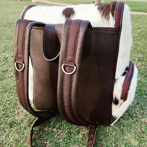 Sacs à dos scolaires en cuir de vachette véritable faits main, vente en gros, fournisseur OEM personnalisé, sacs pour ordinateur portable de haute qualité pour étudiants, exportations - Product Image 6